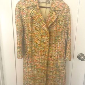 True vintage pastel coat - gold buttons